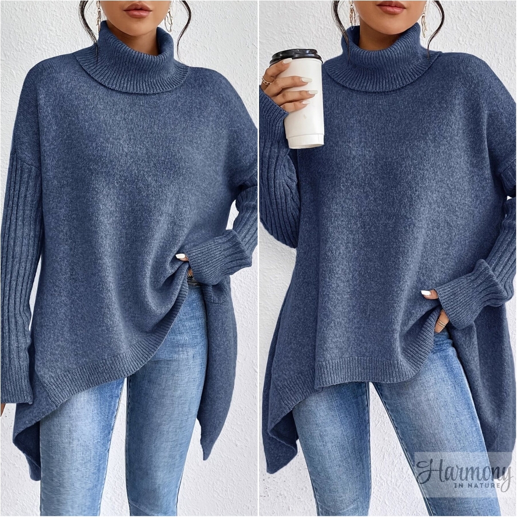 Perfectly Unbalanced Sweater  Navy